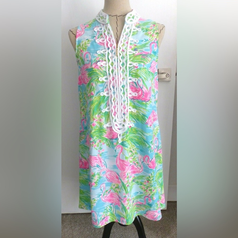 Lilly Pulitzer “Floridita” sz 6 Flamingo Print Sleeveless Dress or cover up
